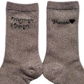 Chaussettes personnalisée paillettes bronze motif marraine d'amour