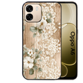 Coque noire taperso pour OPPO A6 A6X 4G et 5G avec motif bois et dentelle 1 protection antichoc personnalisée
