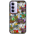 Coque noire taperso pour Redmi 15 4G et 5G avec motif tag et graffiti protection antichoc personnalisée