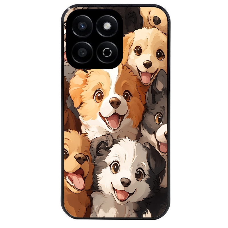 Coque noire taperso pour Honor 70 LITE 90 et LITE avec motif chien smile protection antichoc personnalisée