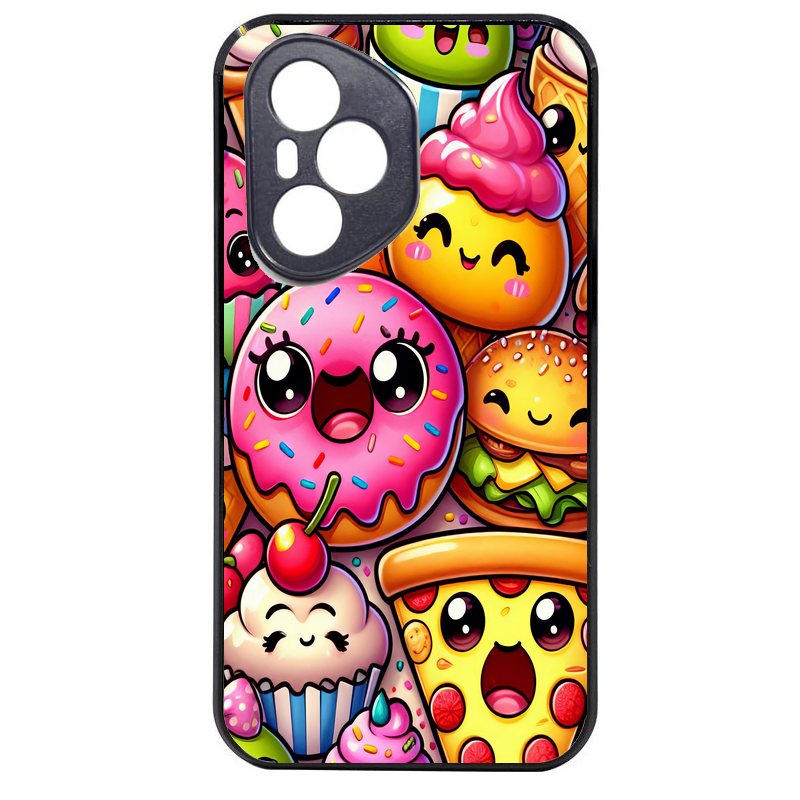 Coque noire taperso pour Honor 400 et Lite Pro Smart avec motif anime donut kawaii protection antichoc personnalisée