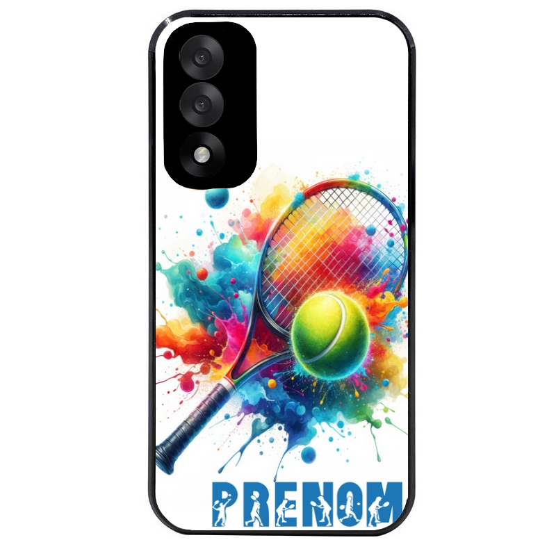 Coque noire taperso pour OnePlus Nord 5 avec motif tennis raquette personnalisee protection antichoc personnalisée