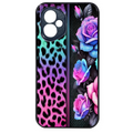 Coque noire taperso pour Honor 400 et Lite Pro Smart avec motif leopard et fleur protection antichoc personnalisée