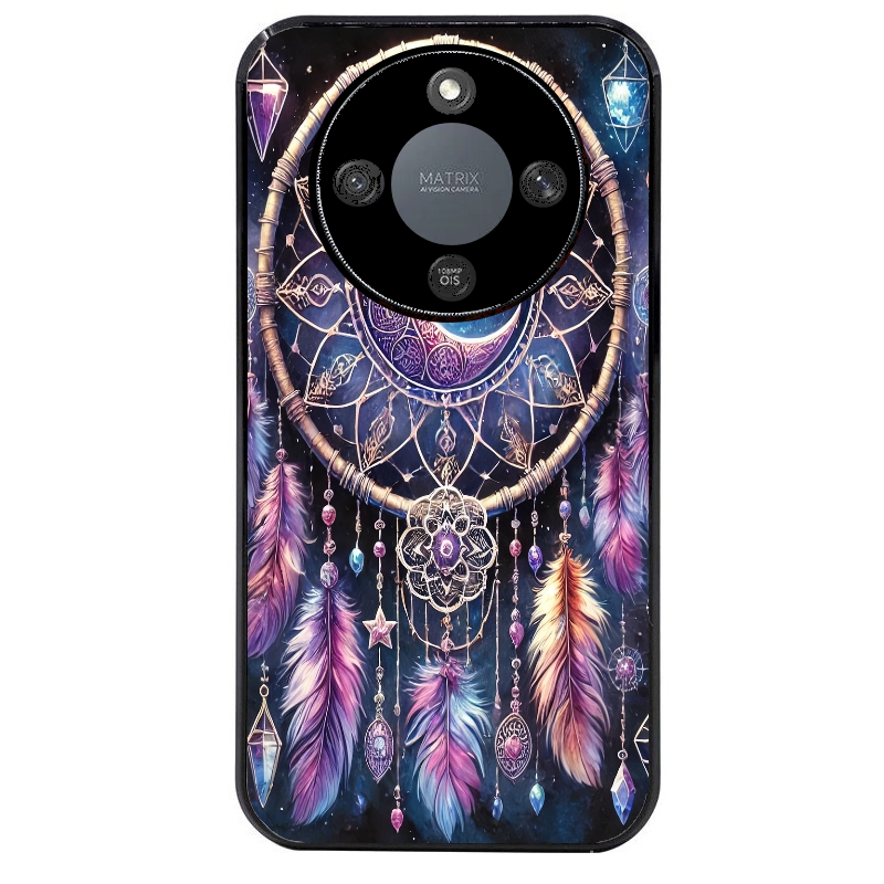 Coque noire taperso pour Magic 5 6 LITE et PRO avec motif dreamcatcher et lune protection antichoc personnalisée