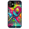 Coque noire taperso pour OPPO A5 PRO 4G et 5G avec motif padel raquette personnalisee protection antichoc personnalisée
