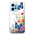 Coque taperso pour Redmi Note 12 4G 5G PRO 4G avec motif papillon prenom personnalisee protection antichoc personnalisée