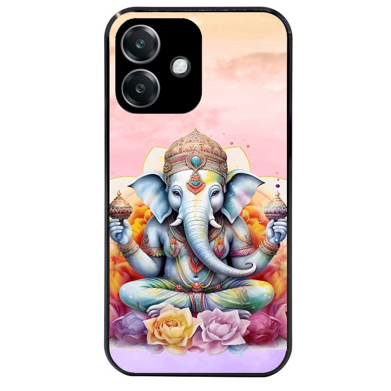 Coque noire taperso pour OPPO A40 avec motif elephant namaste protection antichoc personnalisée