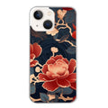 Coque taperso pour Iphone 13 et PRO MINI PRO MAX avec motif fleur japan protection antichoc personnalisée