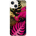 Coque taperso pour Iphone 15 et PRO PLUS PRO MAX avec motif tropical rose et des fleurs protection antichoc personnalisée