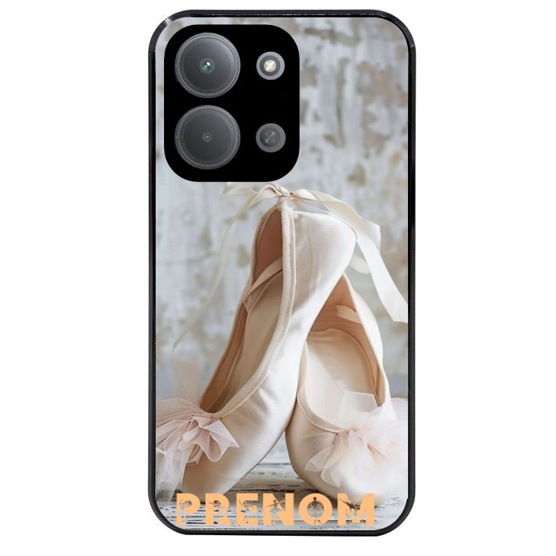 Coque noire taperso pour POCO C85 avec motif ballerine danse personnalisee protection antichoc personnalisée