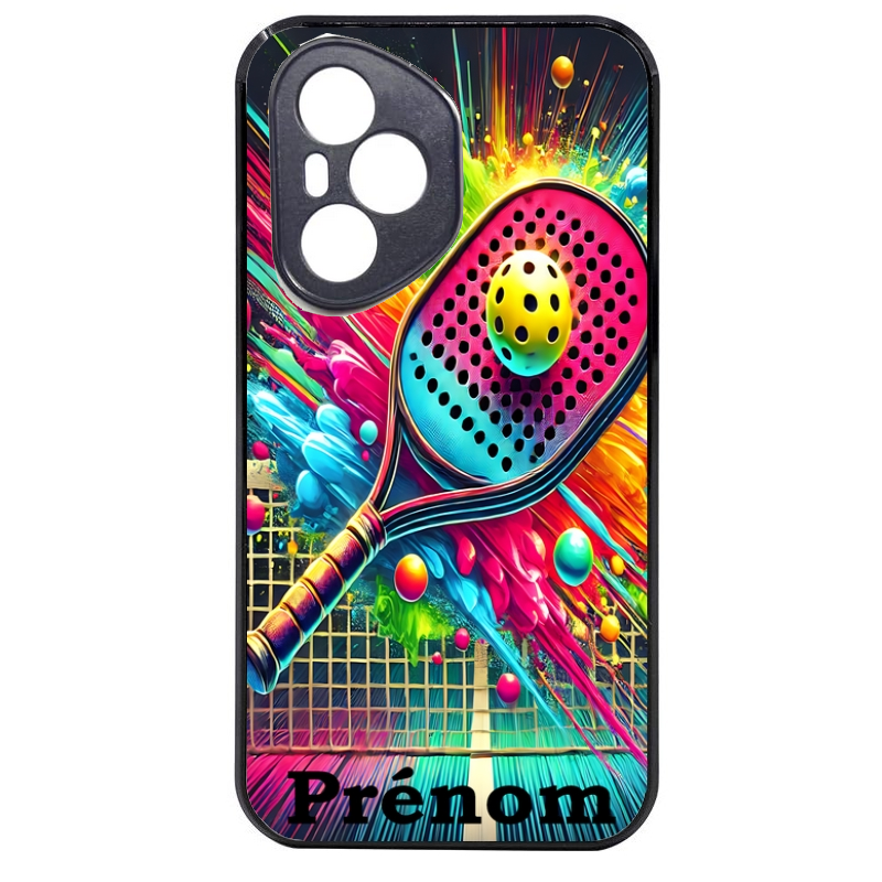 Coque noire taperso pour Honor 400 et Lite Pro Smart avec motif padel raquette personnalisee protection antichoc personnalisée