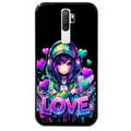 Coque noire taperso pour OPPO A5 A9 2020 avec motif anime manga et love protection antichoc personnalisée
