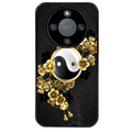 Coque noire taperso pour Magic 8 LITE et PRO avec motif yin yang et fleur protection antichoc personnalisée