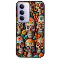 Coque noire taperso pour Redmi 15 4G et 5G avec motif mort mexicaine papillon protection antichoc personnalisée