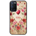 Coque noire taperso pour OPPO A72 4G avec motif coeur vintage et initiales personnalisee protection antichoc personnalisée