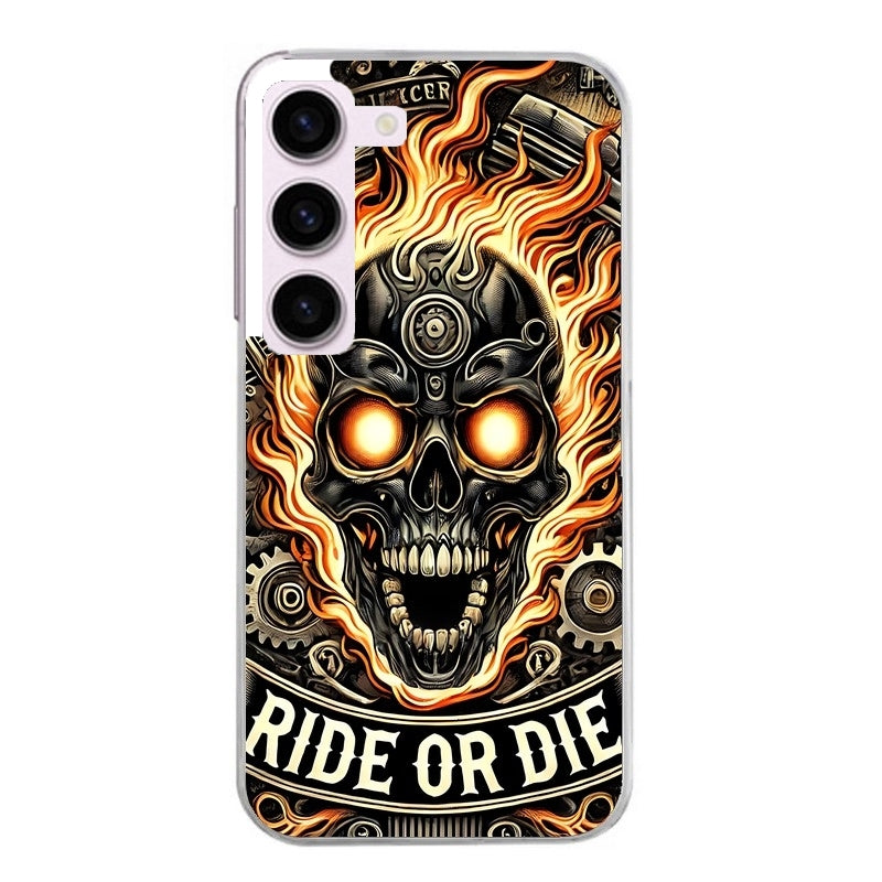 Coque taperso pour Galaxy A13 4G et 5G A23 A53 avec motif tete de mort flamme protection antichoc personnalisée