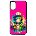 Coque noire taperso pour Moto E13 E14 E15 avec motif anime manga et tag protection antichoc personnalisée