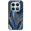 Coque noire taperso pour POCO M8 5G et PRO 5G avec motif marbre bleu agathe protection antichoc personnalisée
