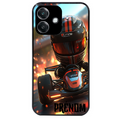 Coque noire taperso pour OPPO A40 avec motif karting f1 personnalisee protection antichoc personnalisée