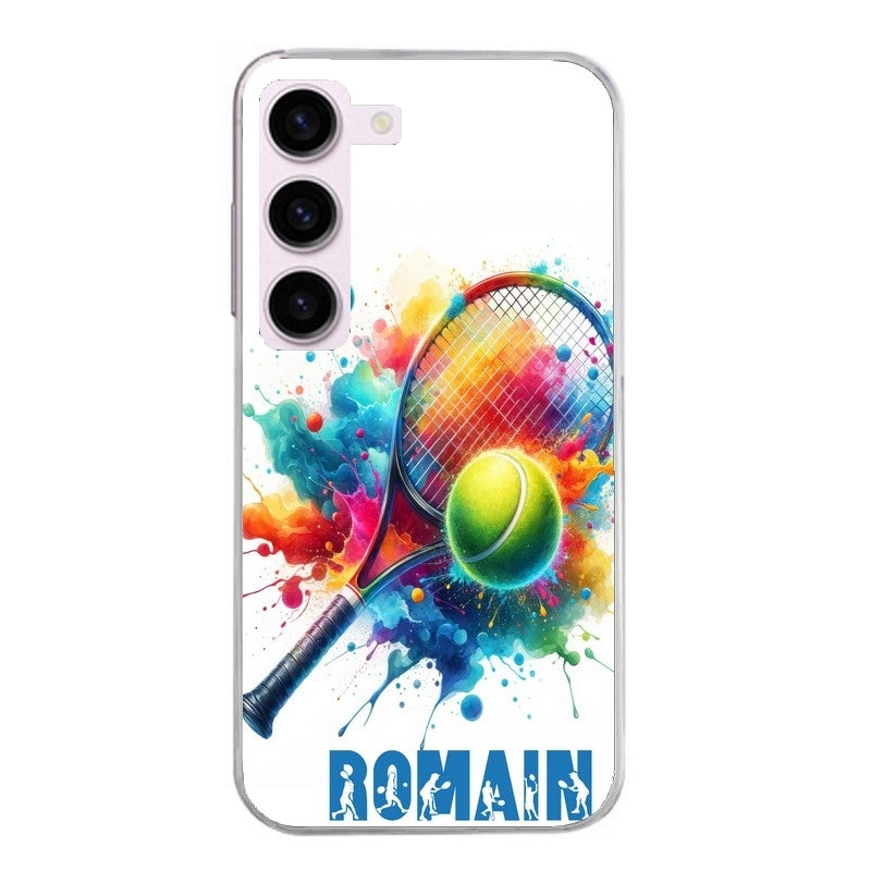 Coque taperso pour Galaxy A13 4G et 5G A23 A53 avec motif tennis raquette personnalisee protection antichoc personnalisée