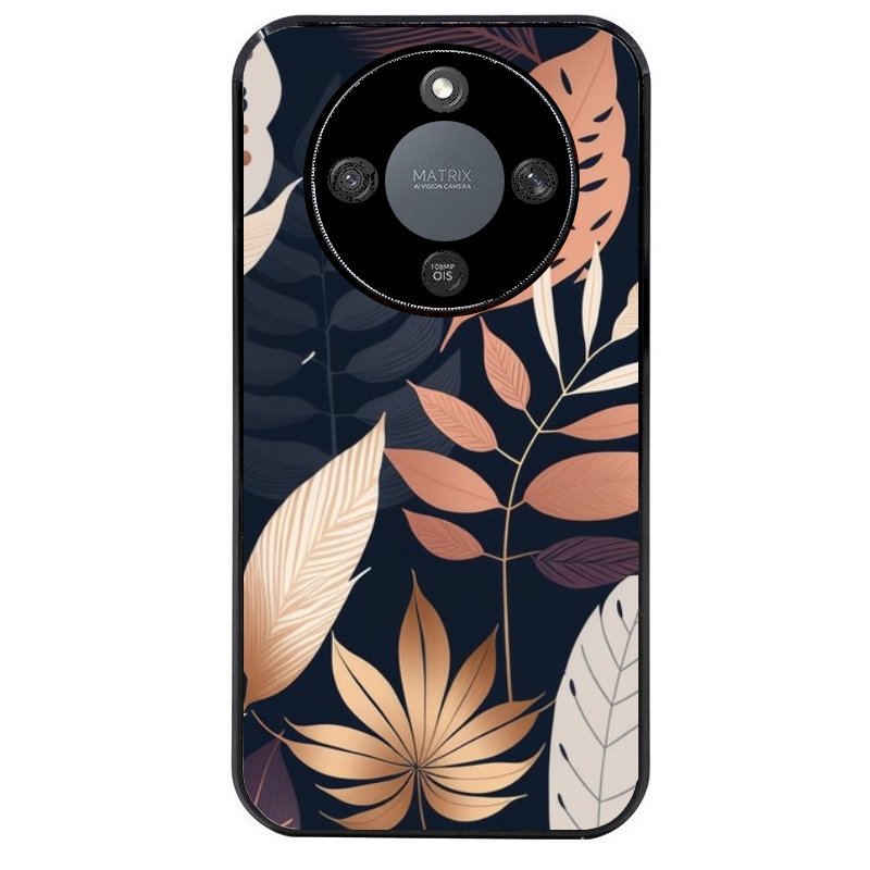 Coque noire taperso pour Magic 5 6 LITE et PRO avec motif jungle et feuilles protection antichoc personnalisée