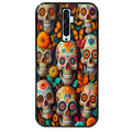 Coque noire taperso pour OPPO Reno 2 et 2Z avec motif mort mexicaine papillon protection antichoc personnalisée