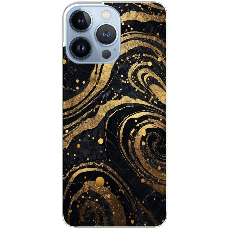 Coque taperso pour Iphone 11 et PRO PRO MAX avec motif marbre noir protection antichoc personnalisée