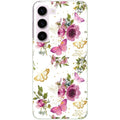 Coque taperso pour galaxy A04S A14 A34 A54 avec motif fleur et papillon protection antichoc personnalisée