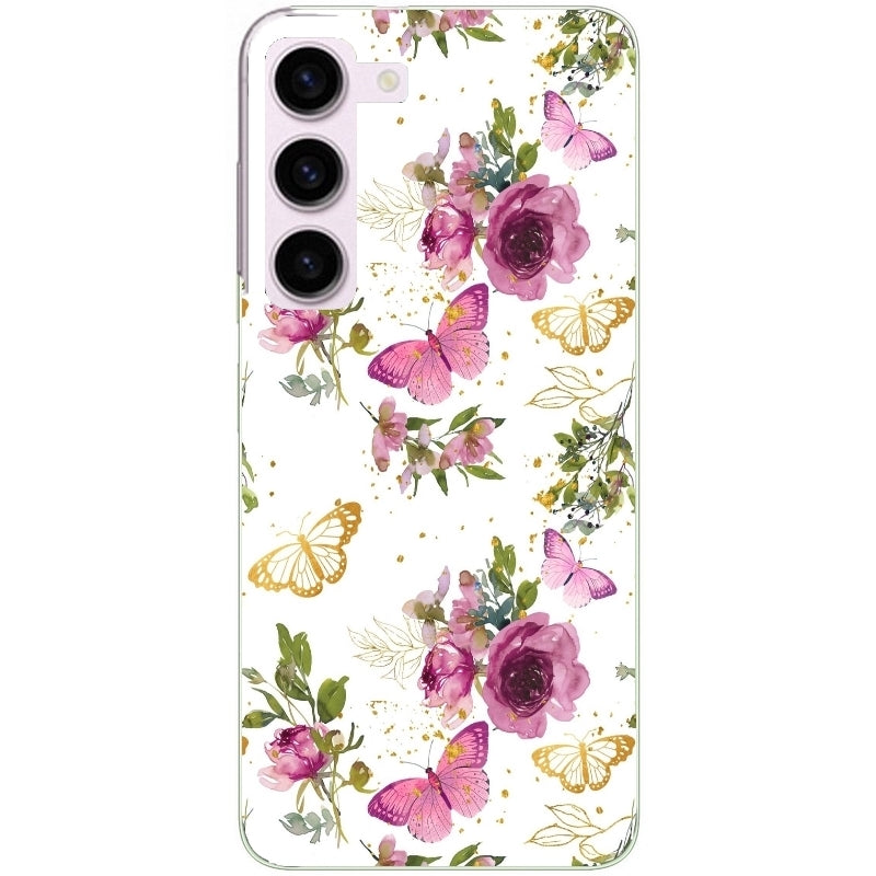 Coque taperso pour Galaxy A13 4G et 5G A23 A53 avec motif fleur et papillon protection antichoc personnalisée