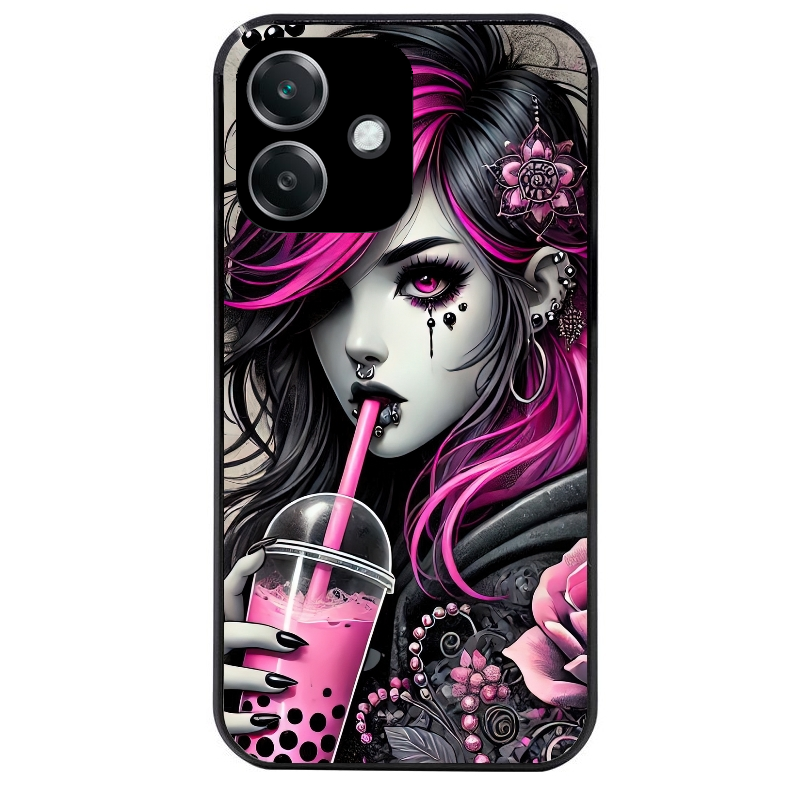 Coque noire taperso pour OPPO A40 avec motif anime et gothic boba protection antichoc personnalisée