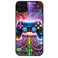 Coque noire taperso pour galaxy A22 A32 A52 A52S 4G 5G  avec motif gamer electro personnalisee protection antichoc personnalisée
