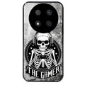 Coque noire taperso pour Magic 7 LITE et PRO avec motif tete de mort gamer beton protection antichoc personnalisée