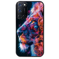 Coque noire taperso pour OPPO Reno 8 LITE avec motif lion fluo protection antichoc personnalisée