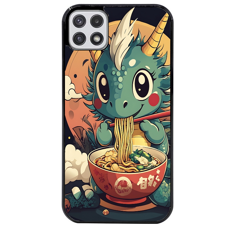 Coque noire taperso pour galaxy A22 A32 A52 A52S 4G 5G  avec motif dragon ramen 1 protection antichoc personnalisée