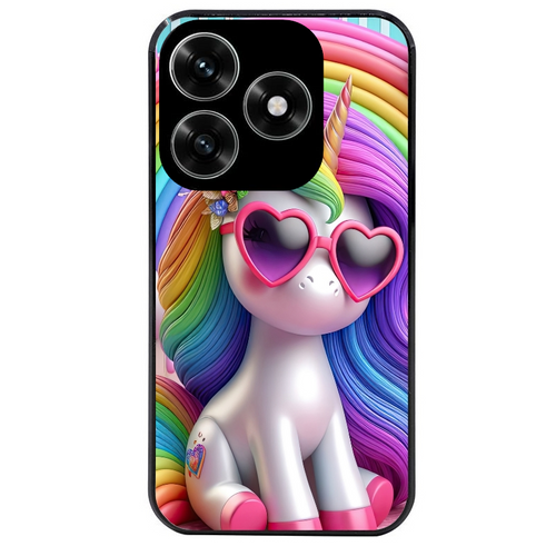 Coque noire taperso pour Honor X6B X5C X5C PLUS avec motif licorne pop art protection antichoc personnalisée