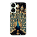 Coque taperso pour POCO C65 4G avec motif paon mandala protection antichoc personnalisée