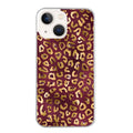 Coque taperso pour Iphone 12 et PRO MINI PRO MAX avec motif leopard grenat protection antichoc personnalisée