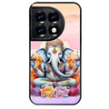 Coque noire taperso pour OnePlus 11 et 12 avec motif elephant namaste protection antichoc personnalisée