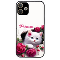 Coque noire taperso pour OPPO A5 PRO 4G et 5G avec motif chat fleurs personnalisee protection antichoc personnalisée
