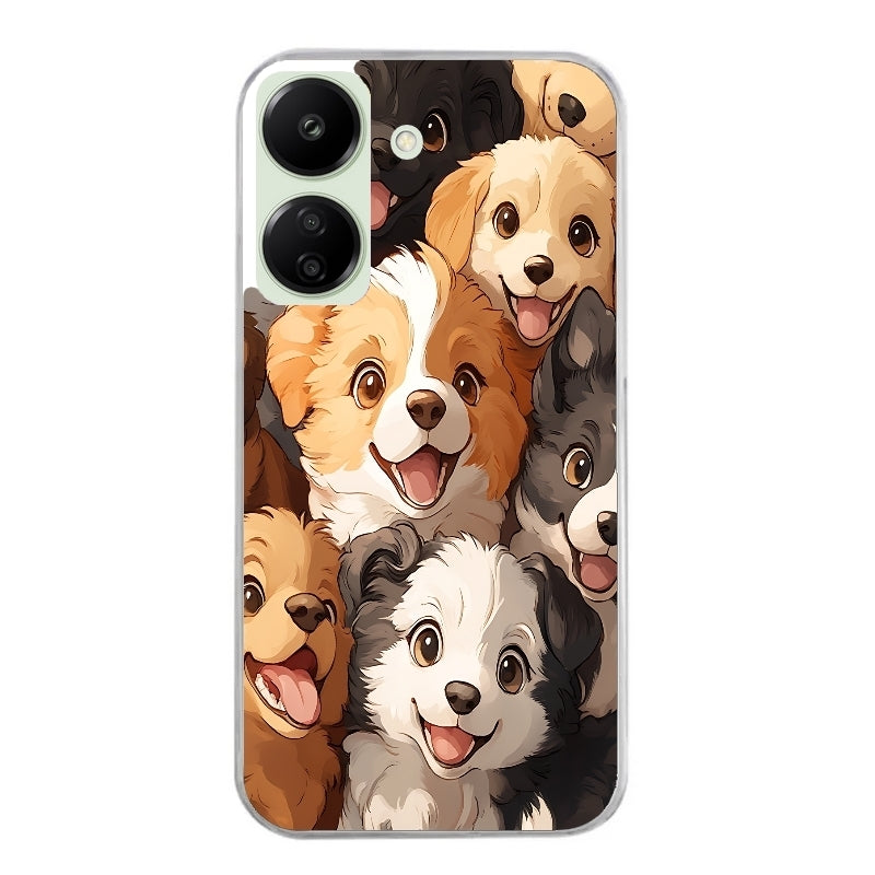 Coque taperso pour POCO C65 4G avec motif chien smile protection antichoc personnalisée