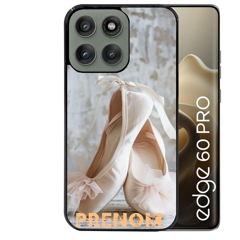 Coque noire taperso pour Moto Edge 60 et Neo Fusion Pro avec motif ballerine danse personnalisee protection antichoc personnalisée