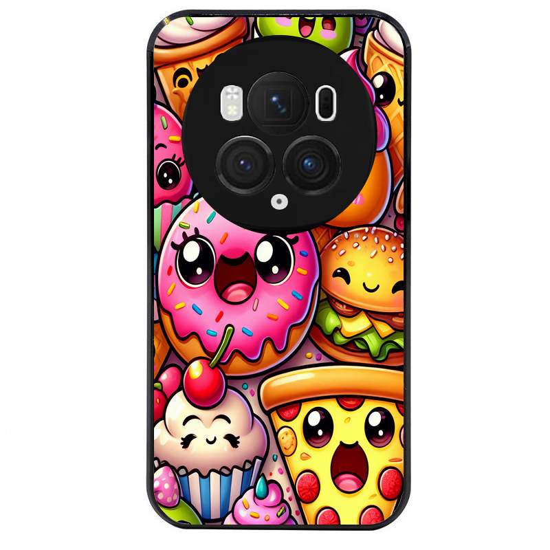 Coque noire taperso pour Magic 5 6 LITE et PRO avec motif anime donut kawaii protection antichoc personnalisée