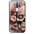 Coque noire taperso pour OPPO A5 A9 2020 avec motif tete de mort calavera rose protection antichoc personnalisée