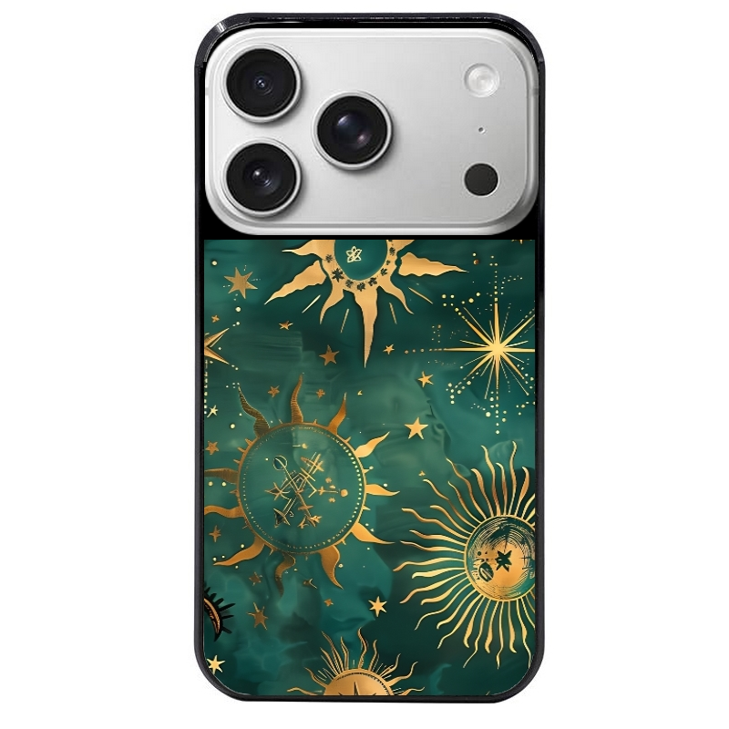 Coque noire taperso pour Iphone 17 17E AIR MAX PRO avec motif lune et astro protection antichoc personnalisée