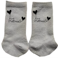 Chaussettes paillettes argent motif maitresse merci