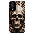 Coque noire taperso pour OnePlus Nord 5 avec motif tete de mort leopard protection antichoc personnalisée