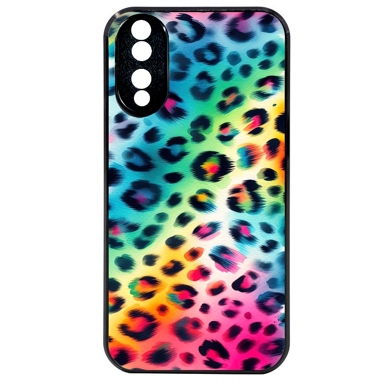 Coque noire taperso pour Honor 70 LITE 90 et LITE avec motif leopard arc protection antichoc personnalisée