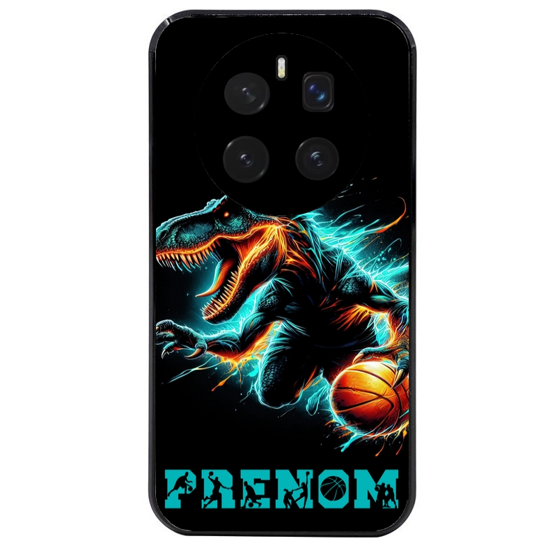 Coque noire taperso pour Magic 7 LITE et PRO avec motif basket et dino personnalisee protection antichoc personnalisée