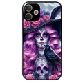 Coque noire taperso pour OPPO A5 PRO 4G et 5G avec motif tete de mort calavera et corbeau protection antichoc personnalisée