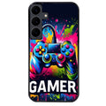 Coque noire taperso pour galaxy A06 A16 A26 A36 A56 avec motif gamer protection antichoc personnalisée